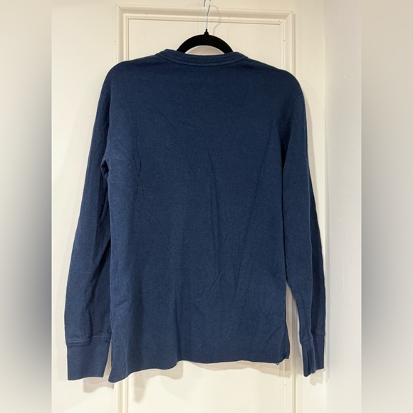 L.L. Bean Men's Navy Long Sleeve Henley - Picture 2 of 3